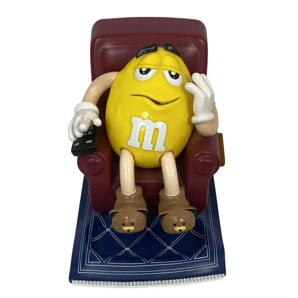 Vintage 1999 M&M's Yellow Candy Dispenser Recliner Chair Remote Couch Potato - Picture 1 of 14